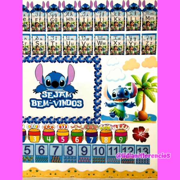 KIT SALA DE AULA LILO E STITCH - Imagem 26
