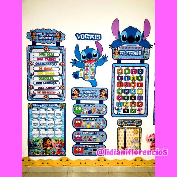 KIT SALA DE AULA LILO E STITCH - Imagem 38