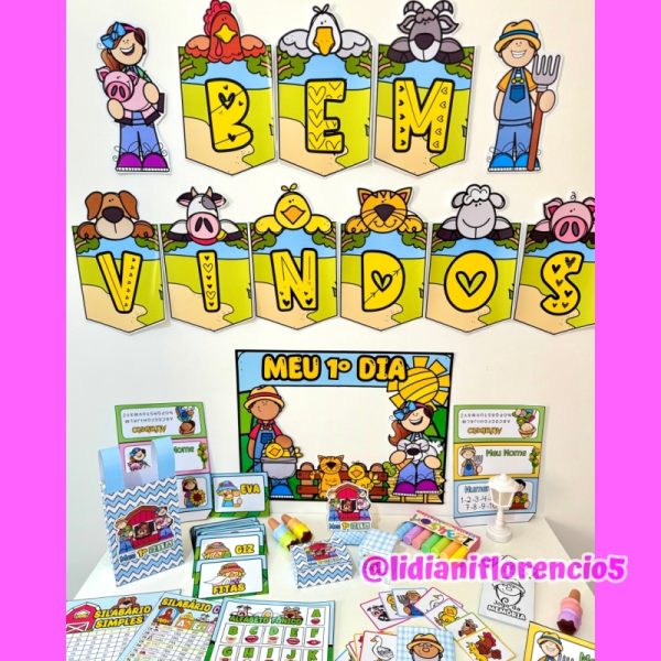 KIT SALA DE AULA FAZENDINHA - Imagem 13