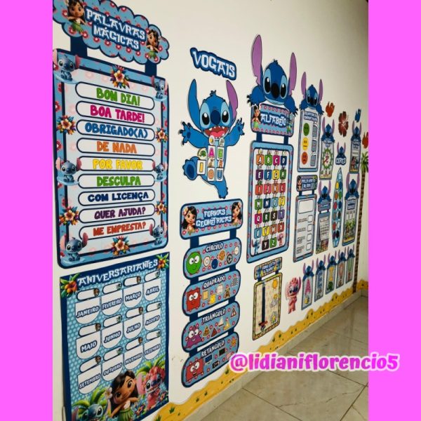 KIT SALA DE AULA LILO E STITCH - Imagem 28