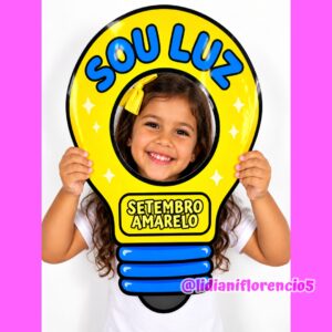 MOLDURA LÂMPADA SETEMBRO AMARELO