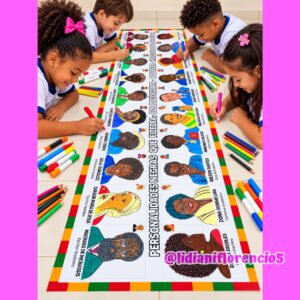 TAPETE DE PINTURA PERSONALIDADES NEGRAS