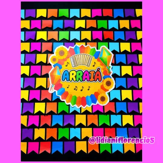 PAINEL ARRAIÁ BANDEIRINHAS - Imagem 2