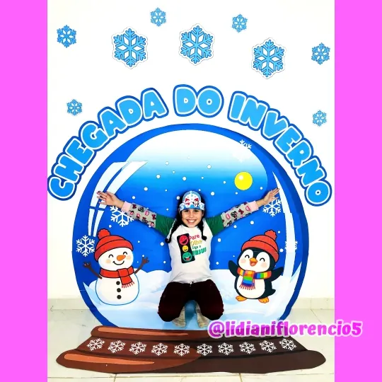 PAINEL INVERNO GLOBO DE NEVE - Imagem 2