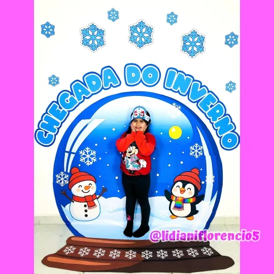 PAINEL INVERNO GLOBO DE NEVE - Imagem 9