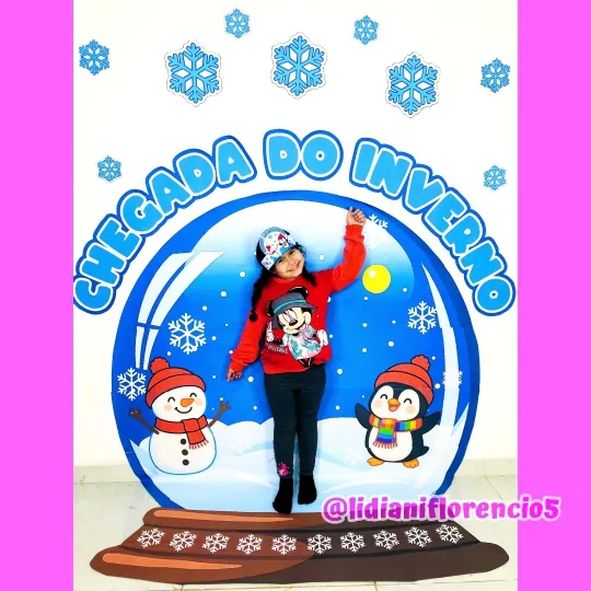 PAINEL INVERNO GLOBO DE NEVE - Imagem 8