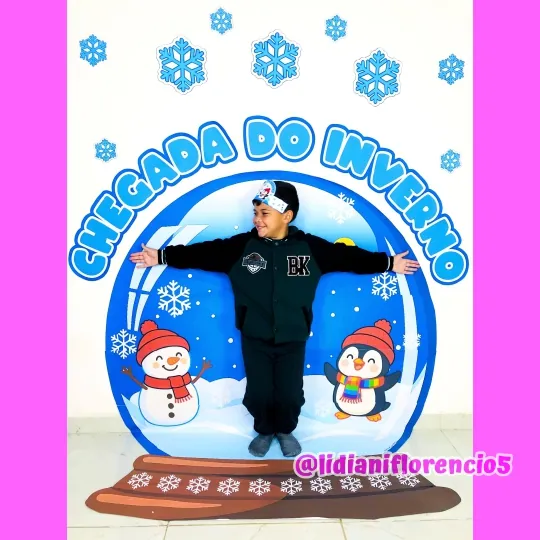 PAINEL INVERNO GLOBO DE NEVE - Imagem 5