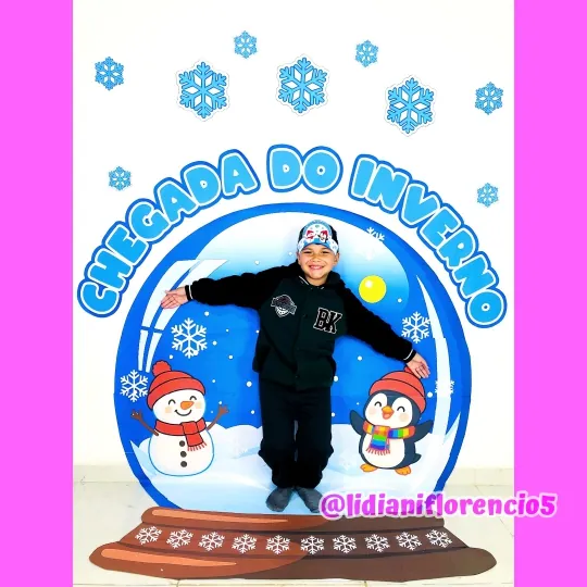 PAINEL INVERNO GLOBO DE NEVE - Imagem 3